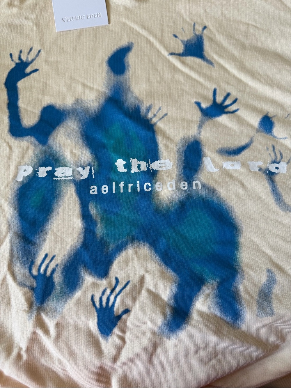 Aelfric Eden Blue and Teal Silhouette Handprint Art Print